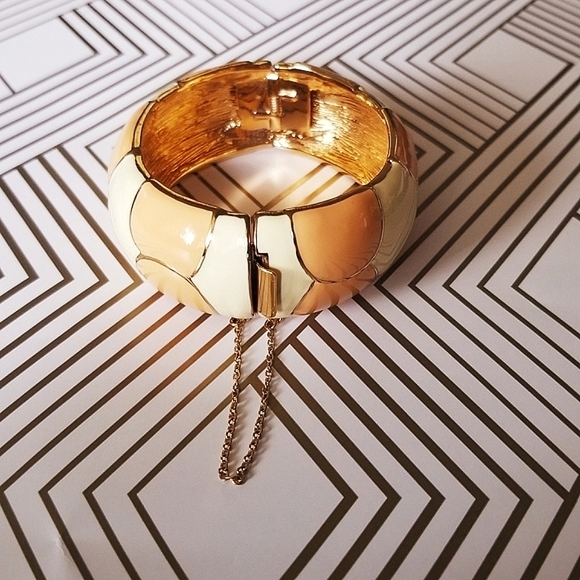 Modern Enamel Statement Bangle Bracelet - Picture 7 of 14